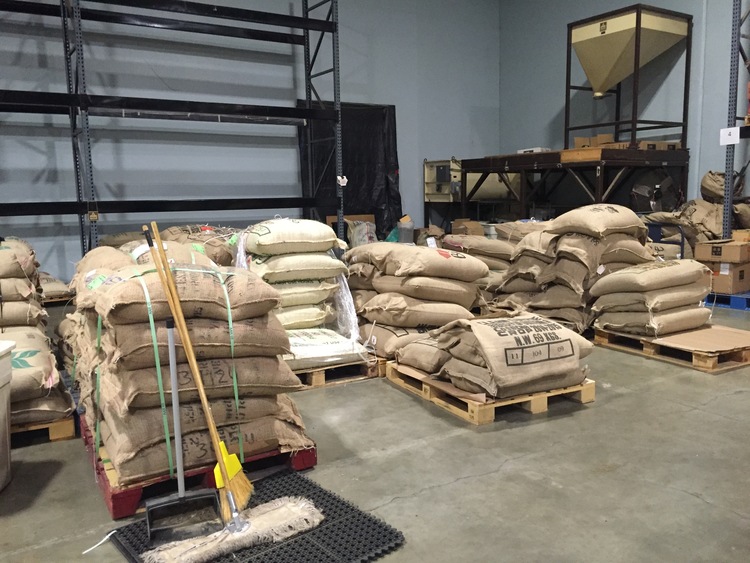 Pallettes of coffee